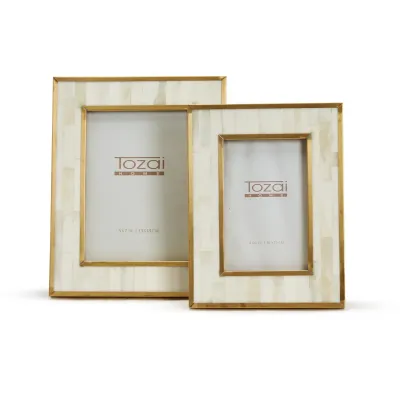 Photo Frame with Brass Border, Set of 2