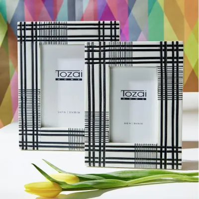 Set of Two Black and White Photo Frame