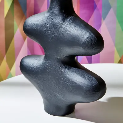 12" Black Vase