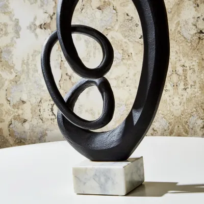 Infinity Sculpture on Marble Base