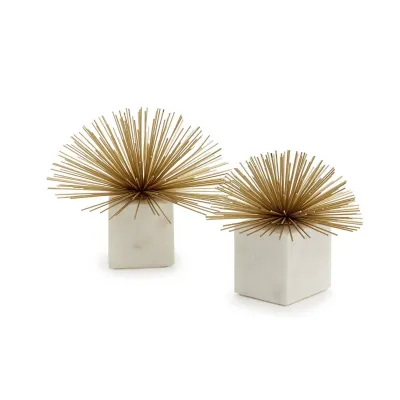 Set of Two Starburst Sculpture