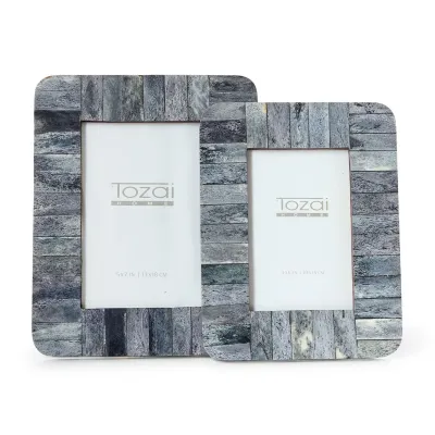 Tones of Gray Photo Frame Set of 2