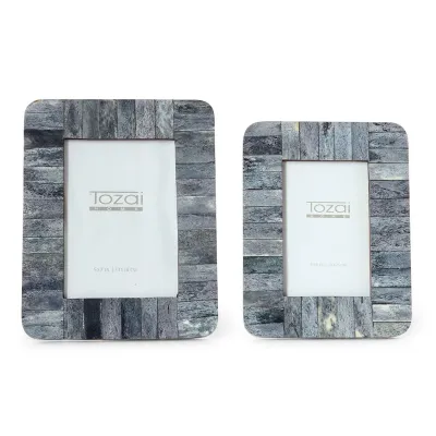 Tones of Gray Photo Frame Set of 2