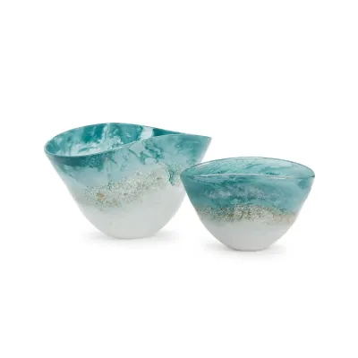 Set of Two Seafoam Bowls