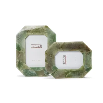Green Quartz Set of 2 Octagon Picture Frames (4" x 6", 5" x 7")