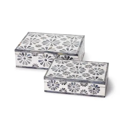 Mosaic Covered Box, Set of 2