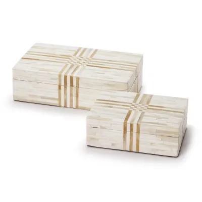 Monaco Covered Box, Set of 2