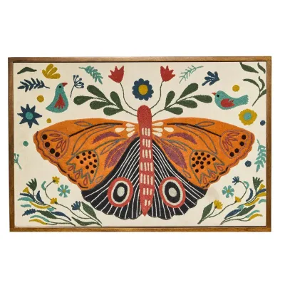 Butterfly Embroidered Wall Art
