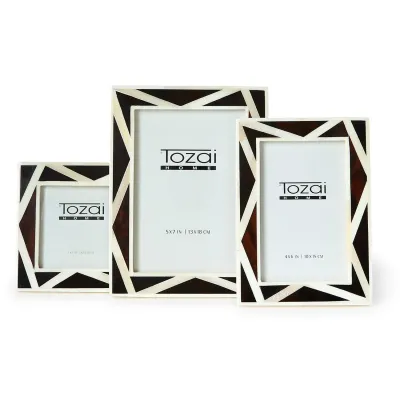 Stripes in Absract Dark Tortoise Photo Frame Set of 3