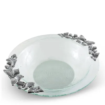 Butterfly Glass Salad Bowl