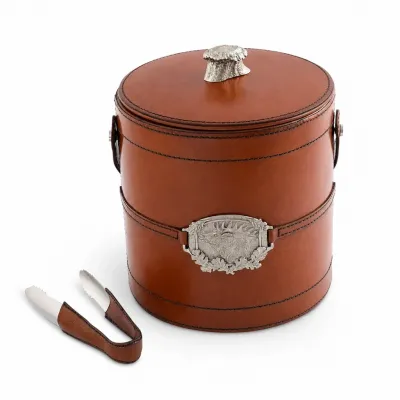 Leather Elk Ice Bucket