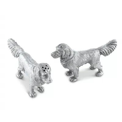 Morning Hunt Pewter Retriever Salt And Pepper Set