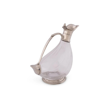 Morning Hunt Duck Pewter Wine Decanter