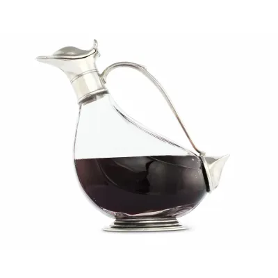 Morning Hunt Duck Pewter Wine Decanter