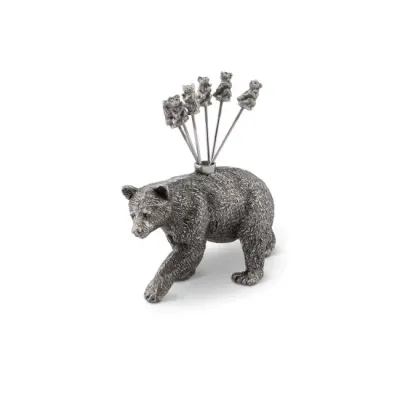 Woodland Creatures Pewter Black Bear Cheese Picks