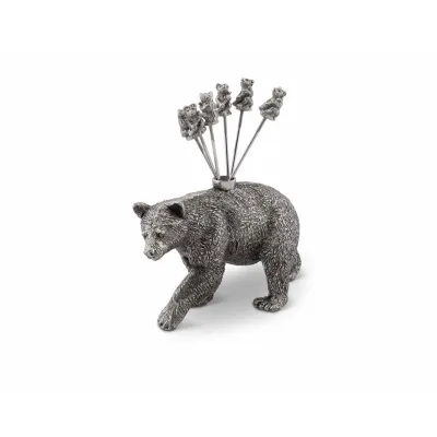Woodland Creatures Pewter Black Bear Cheese Picks