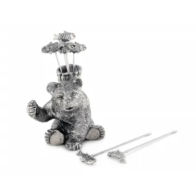Woodland Creatures Camping Bear Cheese Picks