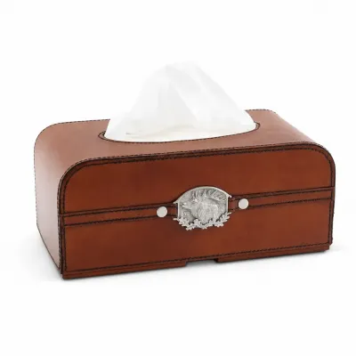 Leather Elk Tissue Box