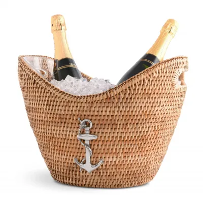 Wicker Rattan Anchor Champagne Tub