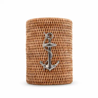 Anchor Hand Woven Wicker Rattan Utensils Holder