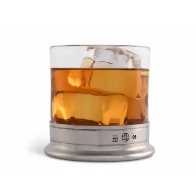 Double Old Fashioned Hatched Glass