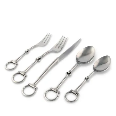Bit Five Piece Flatware Set - Stainless Steel Matt Silver