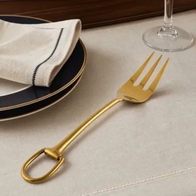 Stirrup Shiny Gold Stainless Steel Serving Fork