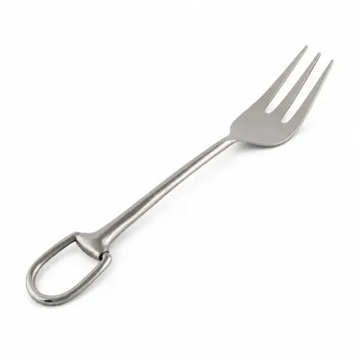 Stirrup Matte Silver Stainless Steel Server Fork