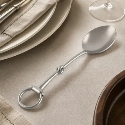 Bit Matt Silver Stainless Steel Serving Spoon