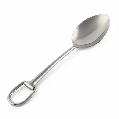 Stirrup Matte Silver Stainless Steel Serving Spoon