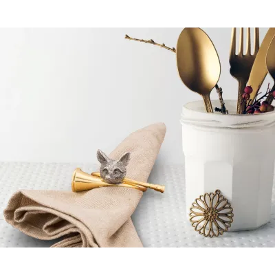 Morning Hunt Golden Hurt Horn Napkin Ring