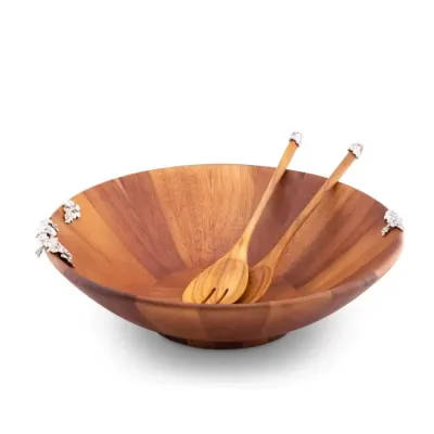 Arche Of Bees Lilacs Salad Bowl And Servers Set