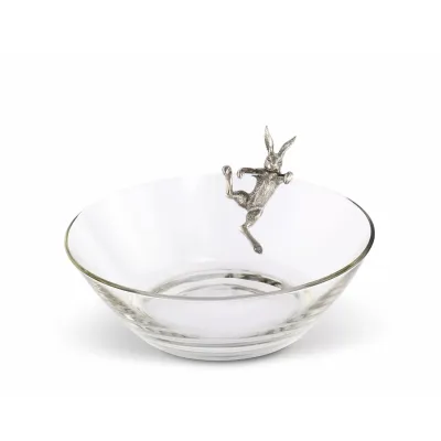Garden Friends Climbing Bunny Glass Serving/Salad Bowl