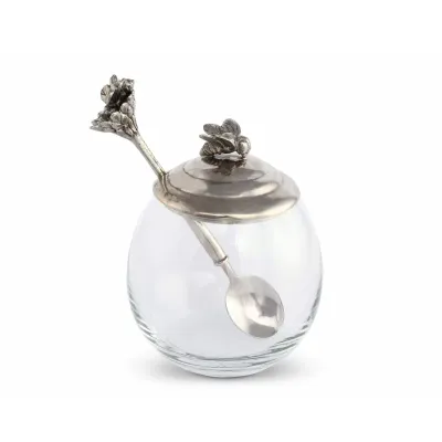 Arche Of Bees Glass Honey Pot With Spoon