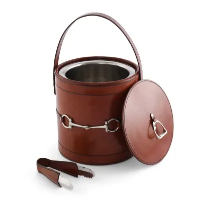 Leather Bit Ice Bucket