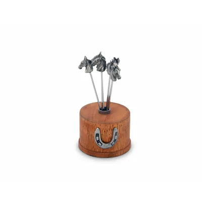 Equestrian Cheese Pick Set