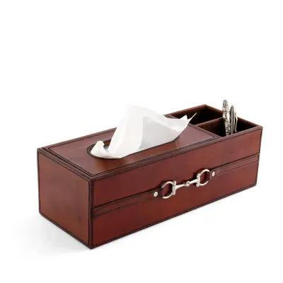 Leather Bit Office Pencil Box