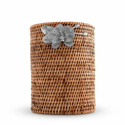 Orchids Hand Woven Wicker Rattan Utensils Holder
