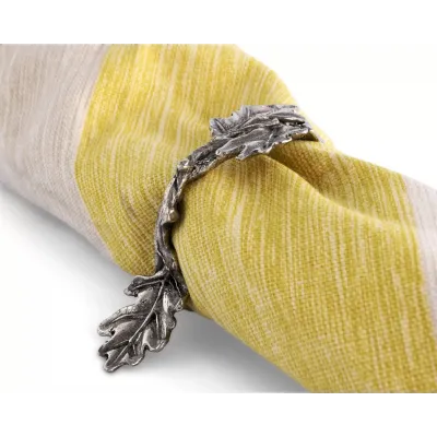 Majestic Forest Pewter Oak Branch Napkin Ring