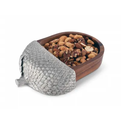 Majestic Forest Wood Acorn Nut Bowl