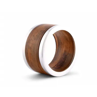 Tribeca Modern Teak Napkin Ring