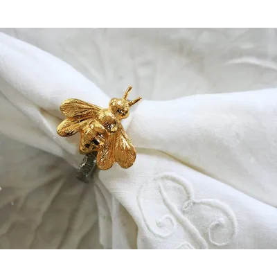 Napkin Ring Gold Bee