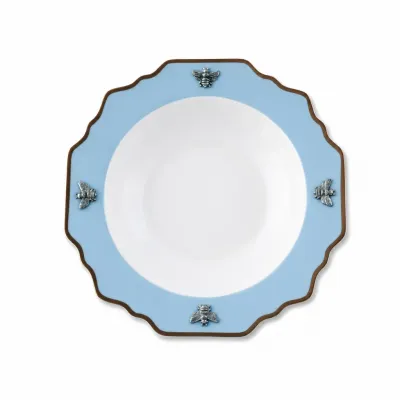 Bee Bone China Soup Plate with Gold Rim