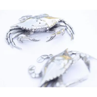 Sea And Shore Pewter Blue Crabs Salt And Pepper Set