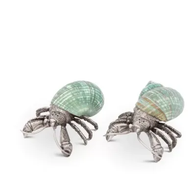 Sea And Shore Crab Shell Salt And Pepper Set