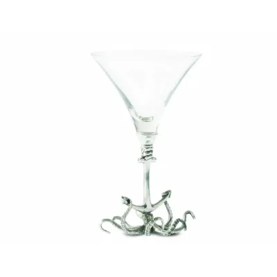 Sea And Shore Octopus Pewter Stem Cocktail Glass