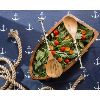 Sea And Shore Row Boat Salad Bowl Set