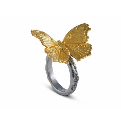 Napkin Ring Gold Butterfly