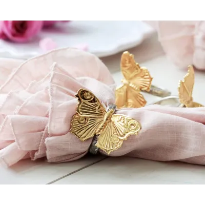 Napkin Ring Gold Butterfly