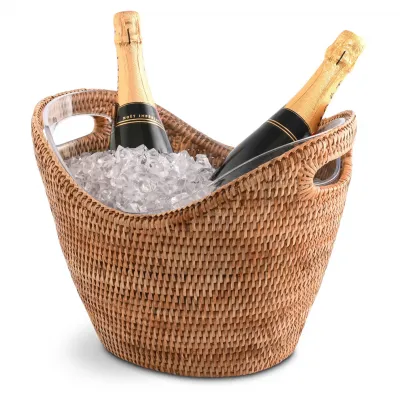 Wicker Rattan Champagne Tub